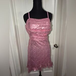 NWT‎ women's size 6 Pink Sequin Dress